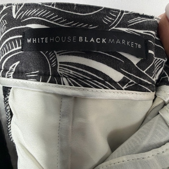 White House Black Market “Wild Side” Black & White The Slim Ankle Pants. Size 12 - Picture 11 of 16